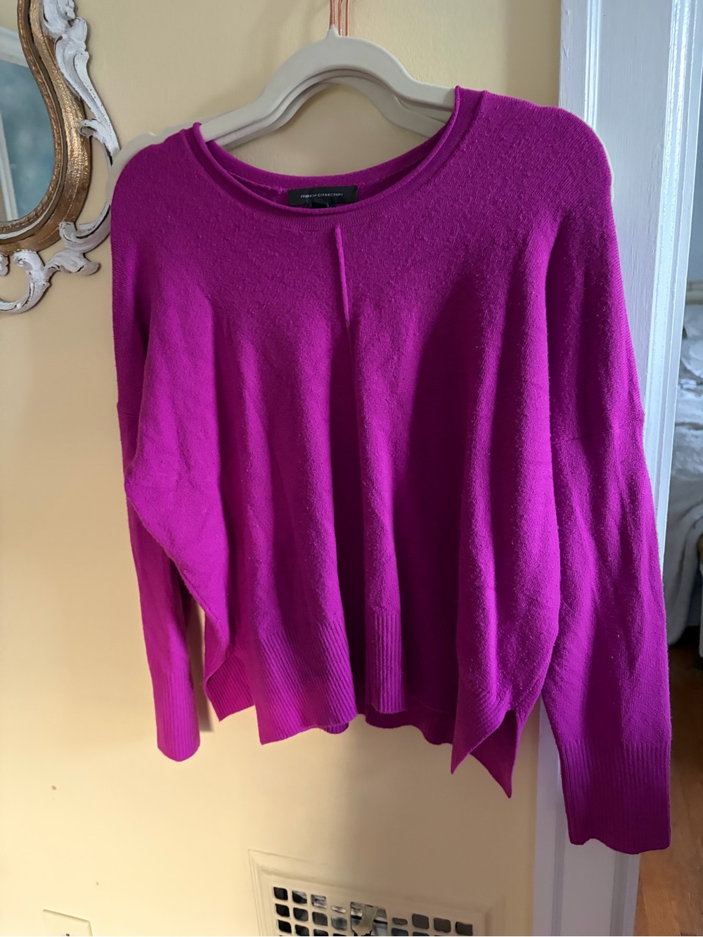 French Connection Women’s Crewneck Sweater in Fuchsia